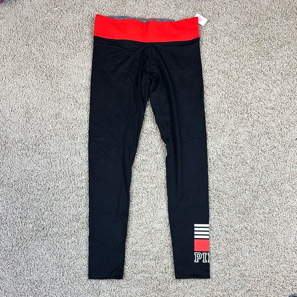 NWT PINK Victoria’s Secret reversible leggings sz med